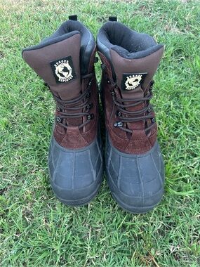 Rugged Exposure Waterproof Thermolite Leather Snow Boots Lace-Up Brown/Black 11